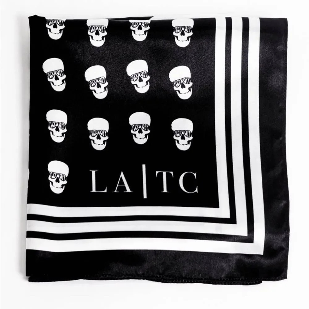 NWT 100% satin skulls f-off scarf 💀 - Picture 2 of 2